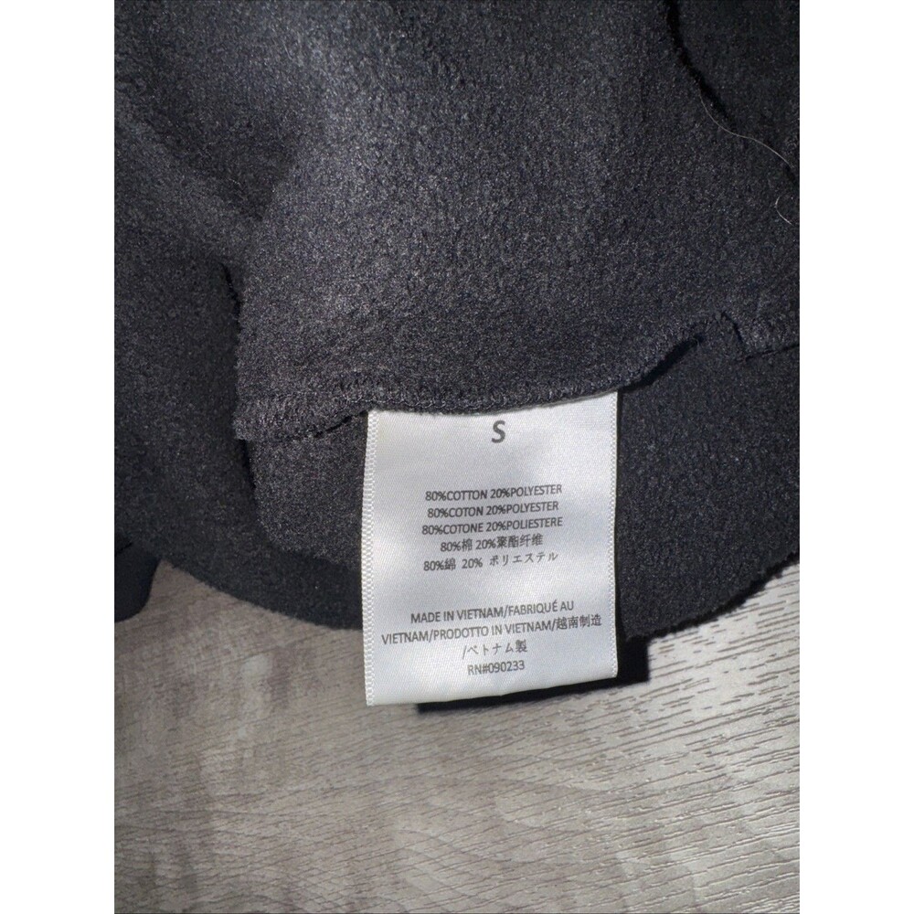 Fear Of God Essentials Hoodie Size Small Jet Black Rubber Patch Logo - Picture 7 of 7